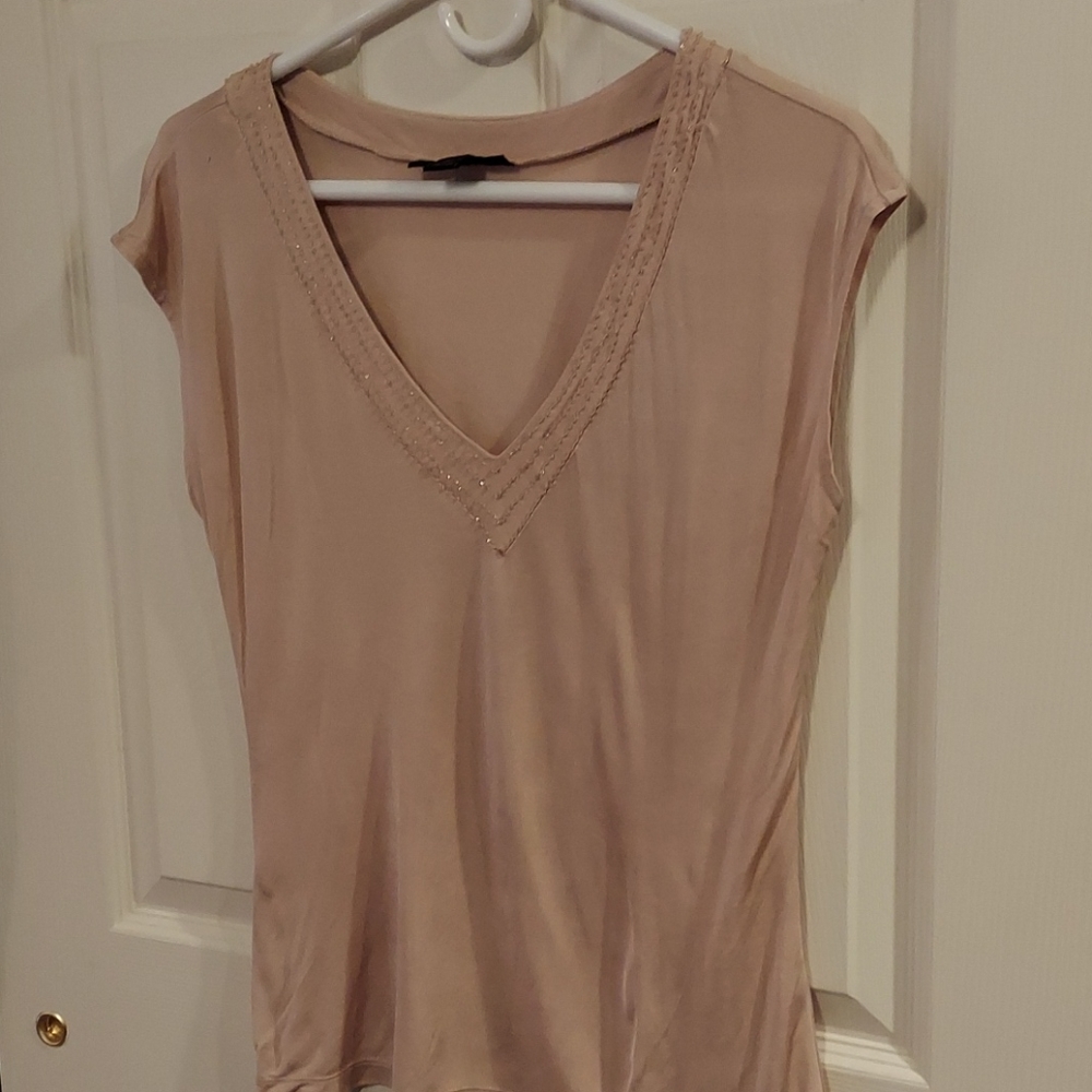 Express Design Studio Beaded Cap Sleeve‎ Top Medium